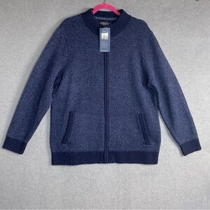 Pendleton Washable Wool Shetland full zip cardigan size L